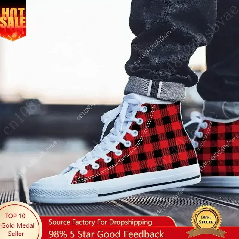 Canvas Sneaker High - Scarpe alte scozzesi Scarpe da ginnastica