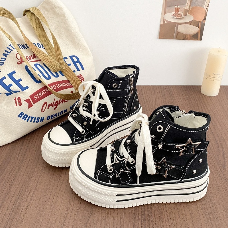 Canvas Sneaker High - Scarpe da Donna Nuova Versione Coreana