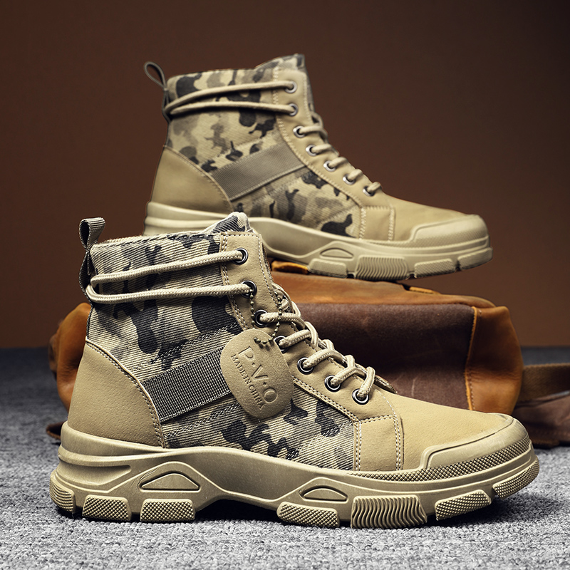 Men'S Shoes Dockers - Stivali Alti da Uomo Autunnali Mimetici