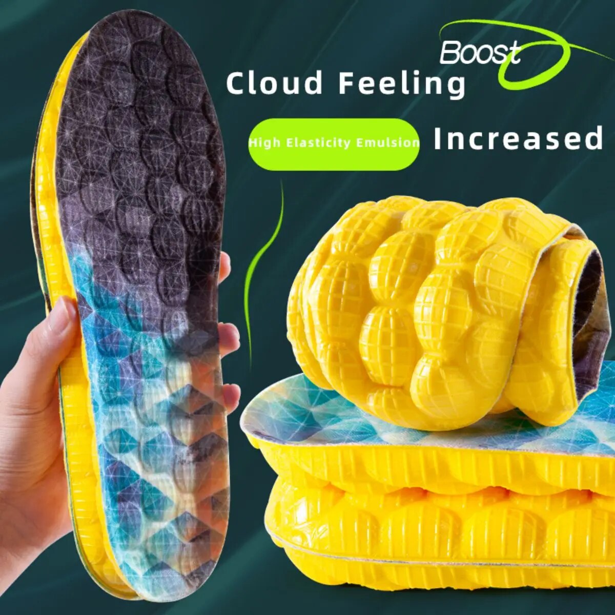 Men Shoes Yellow - Solette Traspiranti per Uomo, Tecnologia 4D