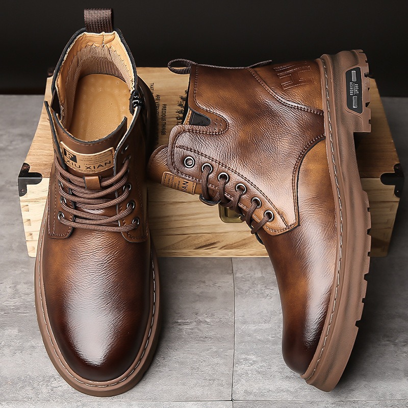 Nuovi Stivali da Uomo Autunno- - Men Shoes Yellow recensione e prezzo