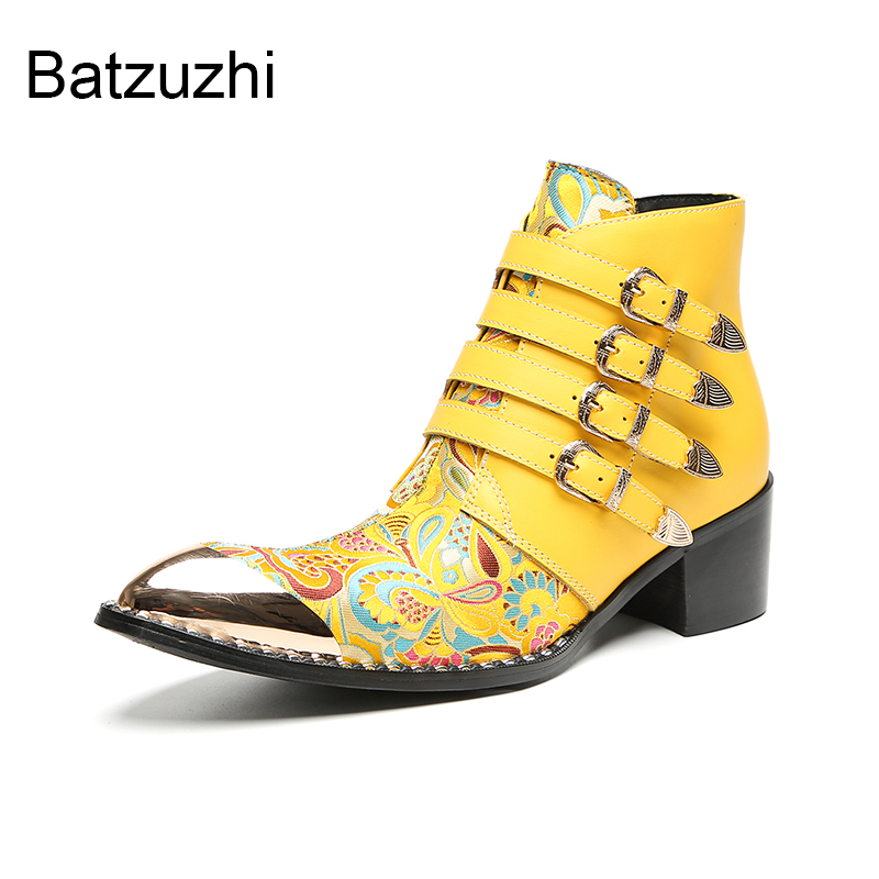 Batzuzhi Stivali alla Caviglia - Men Shoes Yellow recensione e prezzo