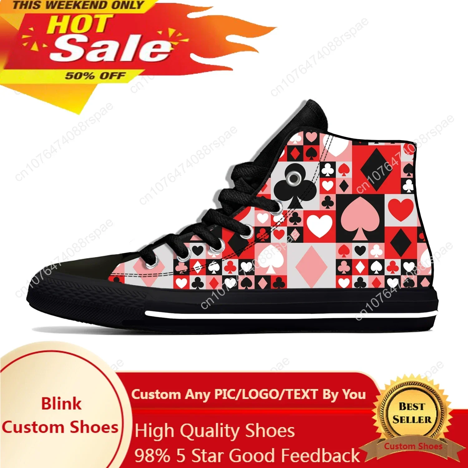 Simbolo di carte da gioco esti - Canvas Sneaker High recensione e prezzo
